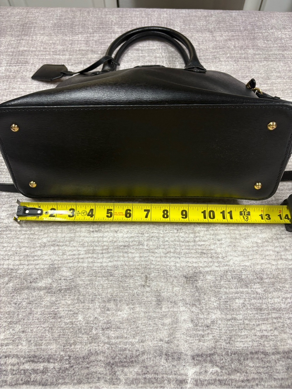 Lauren Ralph Lauren Dome Satchel Bag Black Leather Medium Zip Neutral Classic - Picture 6 of 11